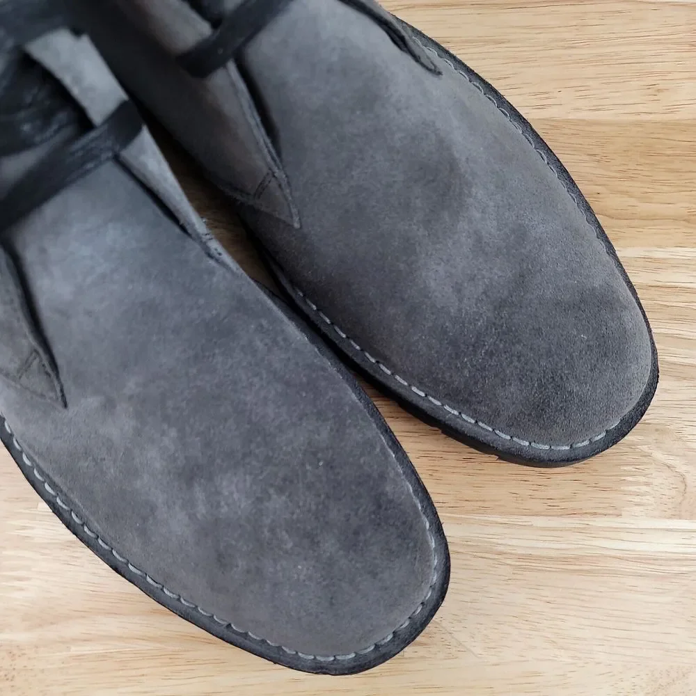John Varvatos Star USA D Mens Size 13 Gray Suede Leather Chukka Desert Boots - Picture 6 of 16